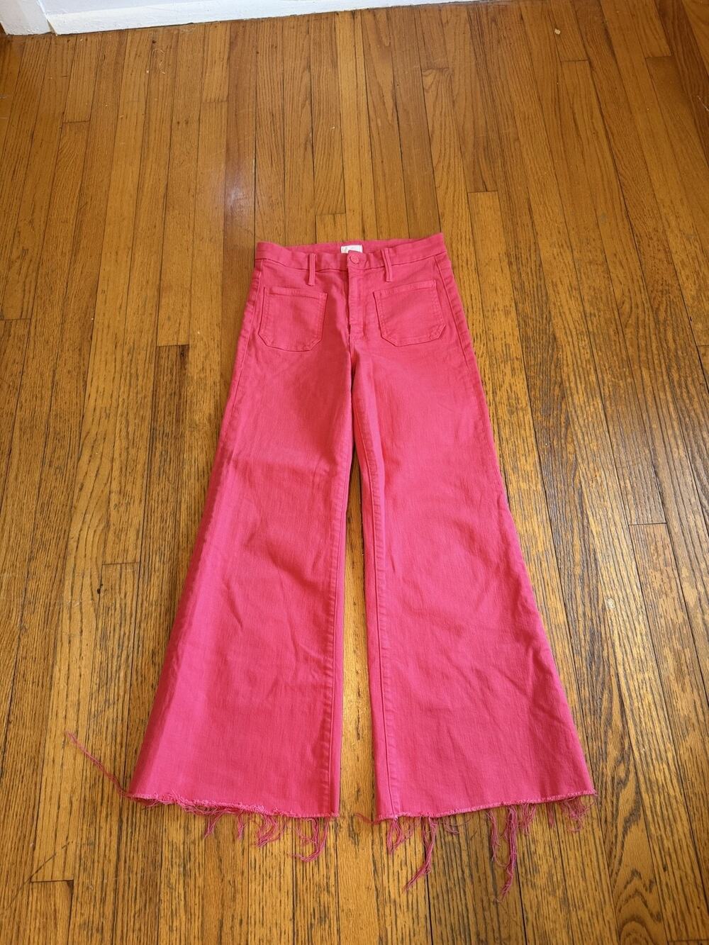 Mother Jeans Women 26 Patch Pocket Roller Jeans Pink